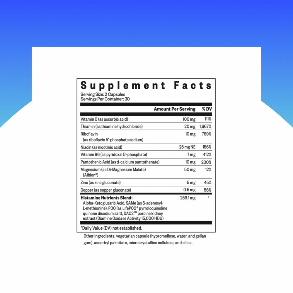 Seeking Health Histamine Nutrients - Seasonal Histamine Support Supplement with Vitamin B1, Zinc, & Vitamin B3 - Aids Histamine Response - 60 Capsules - The Oasis of Health