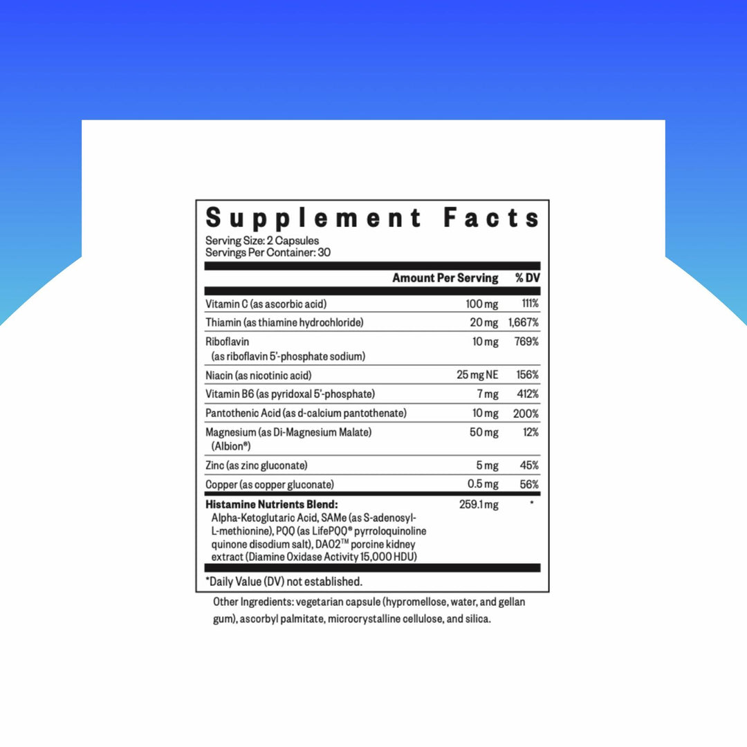 Seeking Health Histamine Nutrients - Seasonal Histamine Support Supplement with Vitamin B1, Zinc, &amp; Vitamin B3 - Aids Histamine Response - 60 Capsules - The Oasis of Health