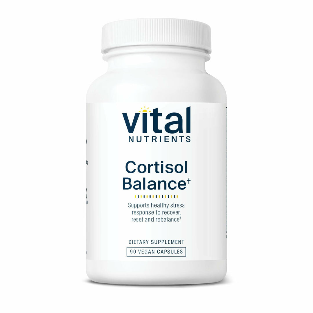 Vital Nutrients Cortisol Balance | Vegan Stress Relief Supplement | Cortisol Manager Supports Energy & Stress Levels | Ashwagandha & Magnesium for Relaxation | Gluten, Dairy, Soy Free | 90 Capsules - The Oasis of Health