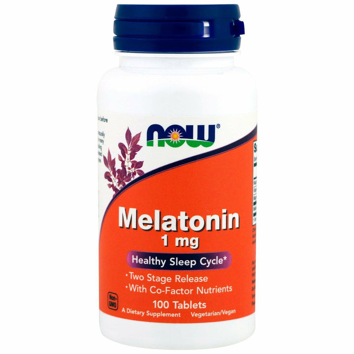 MELATONIN, 1 mg, Tr Complex 100 Tabs by Now Foods (Pack of 3) - The Oasis of Health