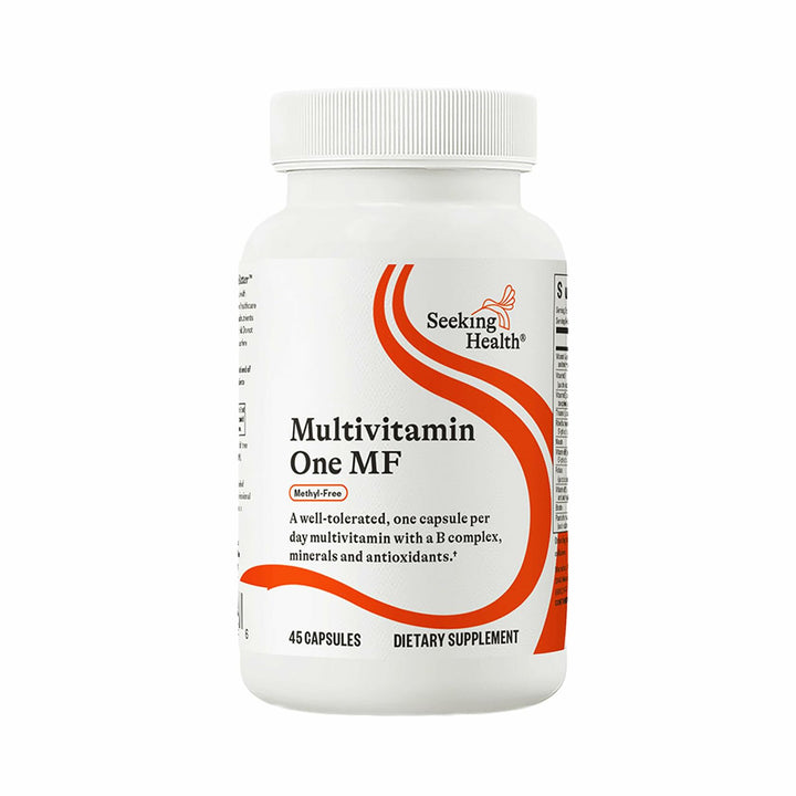 Seeking Health Multivitamin One MF - MTHFR Support Supplement with Calcium Folinate &amp; Vitamin B12 - Easy-to-Digest - Methyl-Free Vegetarian Capsule - 45 Veggie Capsules - The Oasis of Health