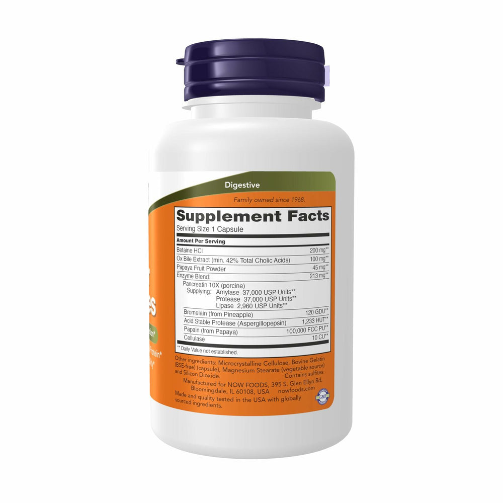 Now Supplements, Super Enzymes, Formulated with Bromelain, Ox Bile, Pancreatin and Papain, Super Enzymes, 60 Capsules - The Oasis of Health
