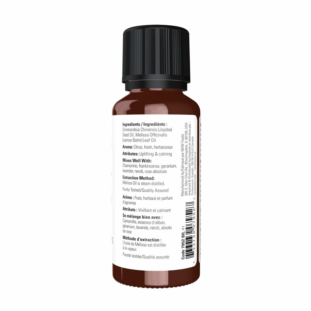 NOW Essential Oils, Melissa (Lemon Balm) Oil Blend, 1 fl. oz. - The Oasis of Health