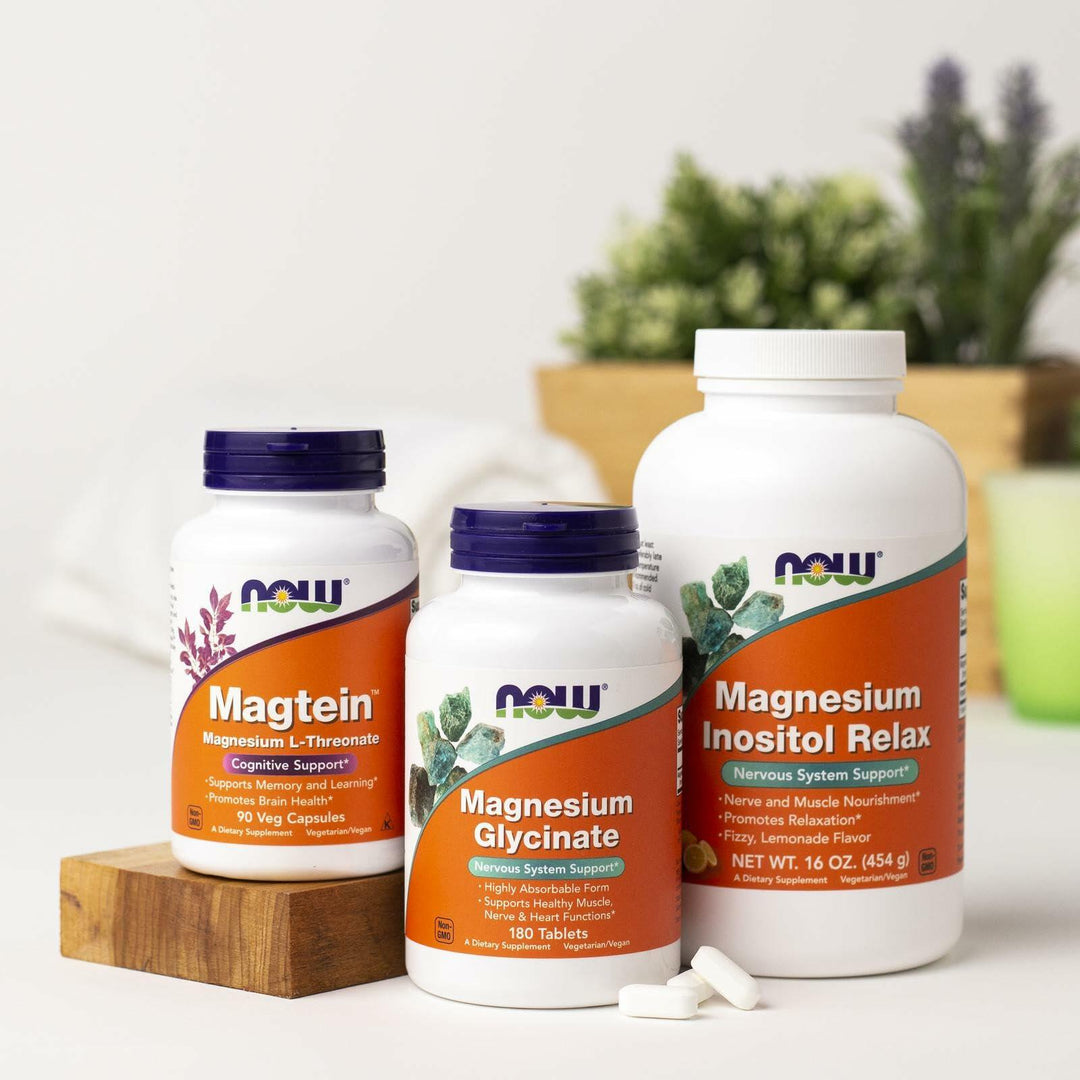 Now Supplements, Magnesium Glycinate 100 mg, Highly Absorbable Form, 90 Tablets - The Oasis of Health