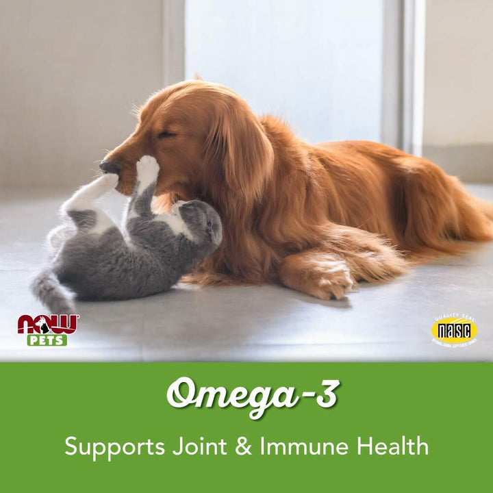 NOW Pet Health, Omega 3 Mini Gels Supplement, Formulated for Cats &amp; Dogs, NASC Certified, 150 Softgels - The Oasis of Health