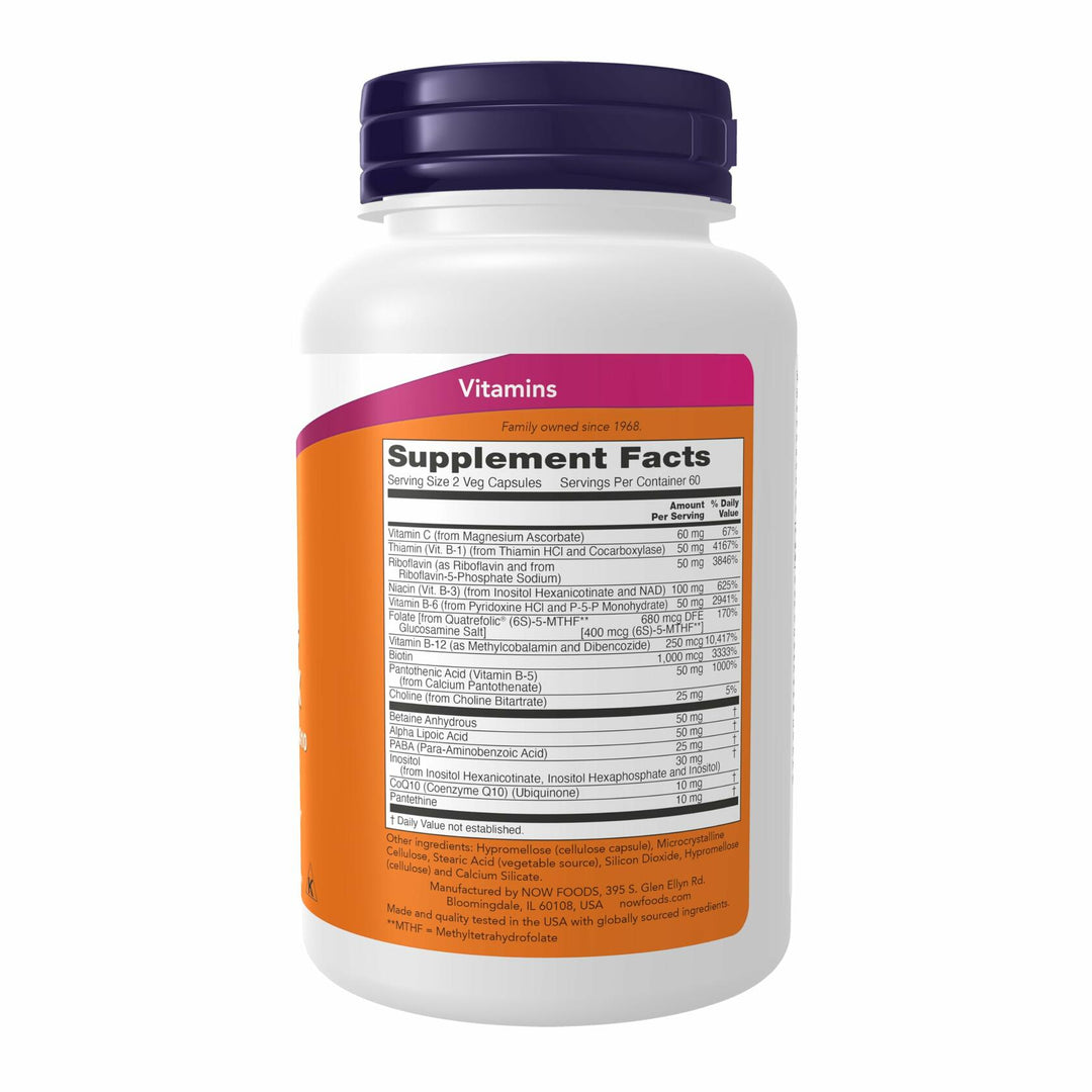 NOW Supplements, Co-Enzyme B Complex with Alpha Lipoic Acid and CoQ10, Nutritional Health, 120 Veg Capsules - The Oasis of Health