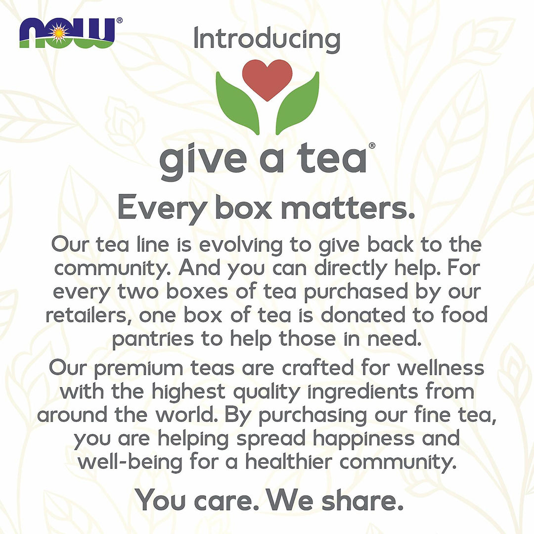 NOW Foods, Give a Tea™ Organic Senna Mint Tea, Detoxing, Caffeine-Free, 24-Count - The Oasis of Health