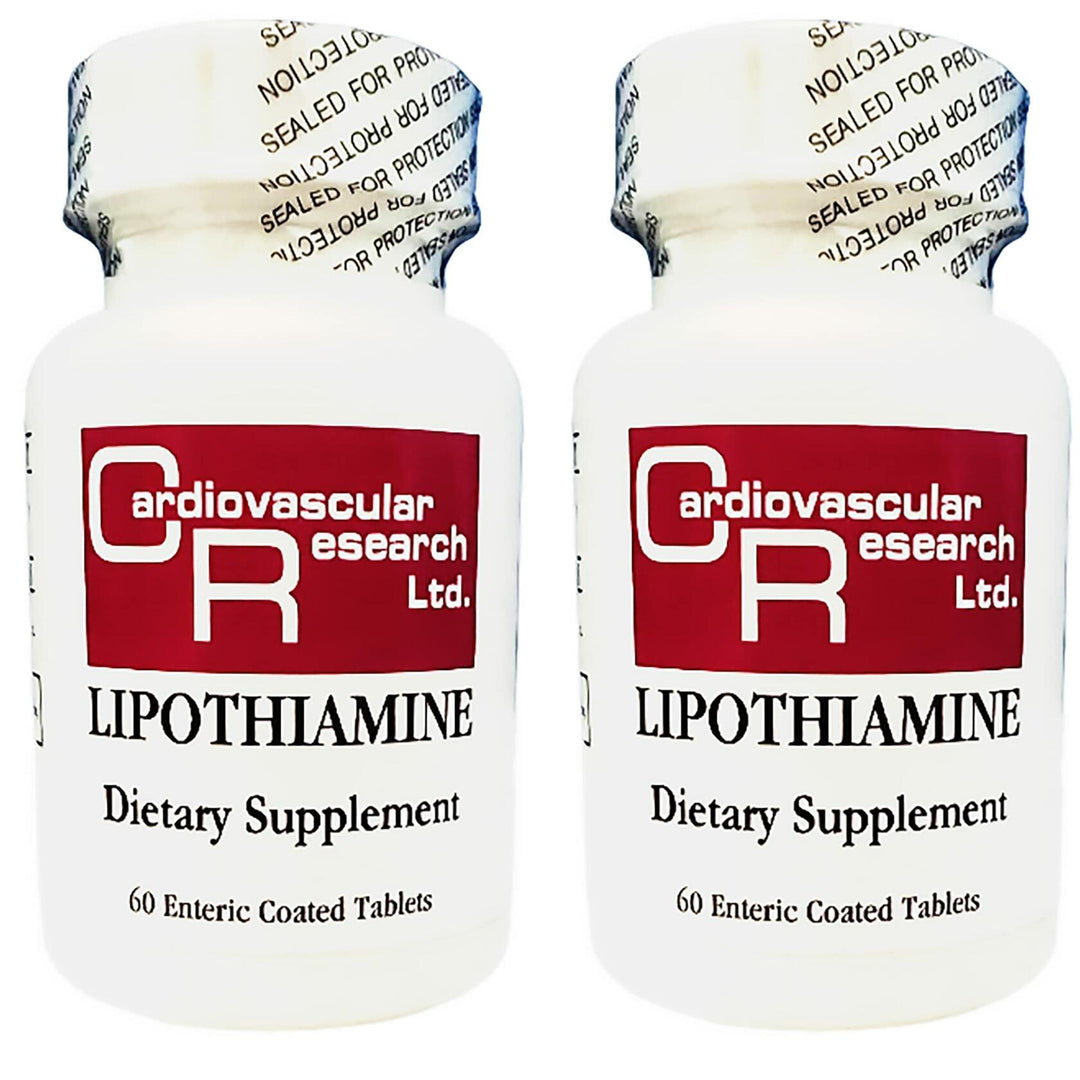 Cardiovascular Research Lipothiamine B Supplement 120 Tablets - Vitamin B1 Now with Alpha Lipoic Acid - 2 X 60 Count - The Oasis of Health