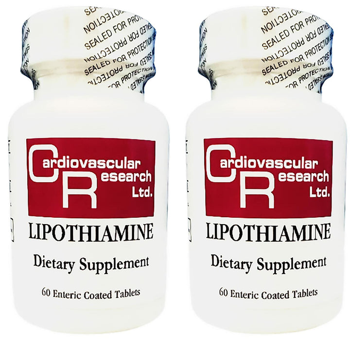 Cardiovascular Research Lipothiamine B Supplement 120 Tablets - Vitamin B1 Now with Alpha Lipoic Acid - 2 X 60 Count - The Oasis of Health