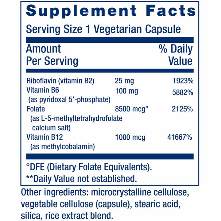 Life Extension Homocysteine Resist Vegetarian Capsules, 60 Count - The Oasis of Health