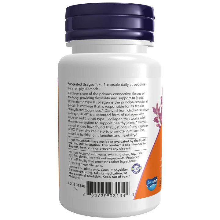 Now Foods UC-II Type II Collagen 60 Vcaps - 3134 - The Oasis of Health