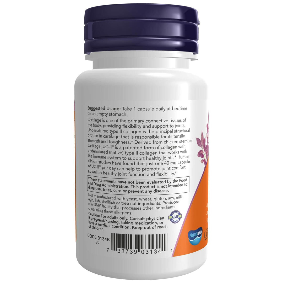 Now Foods UC-II Type II Collagen 60 Vcaps - 3134 - The Oasis of Health