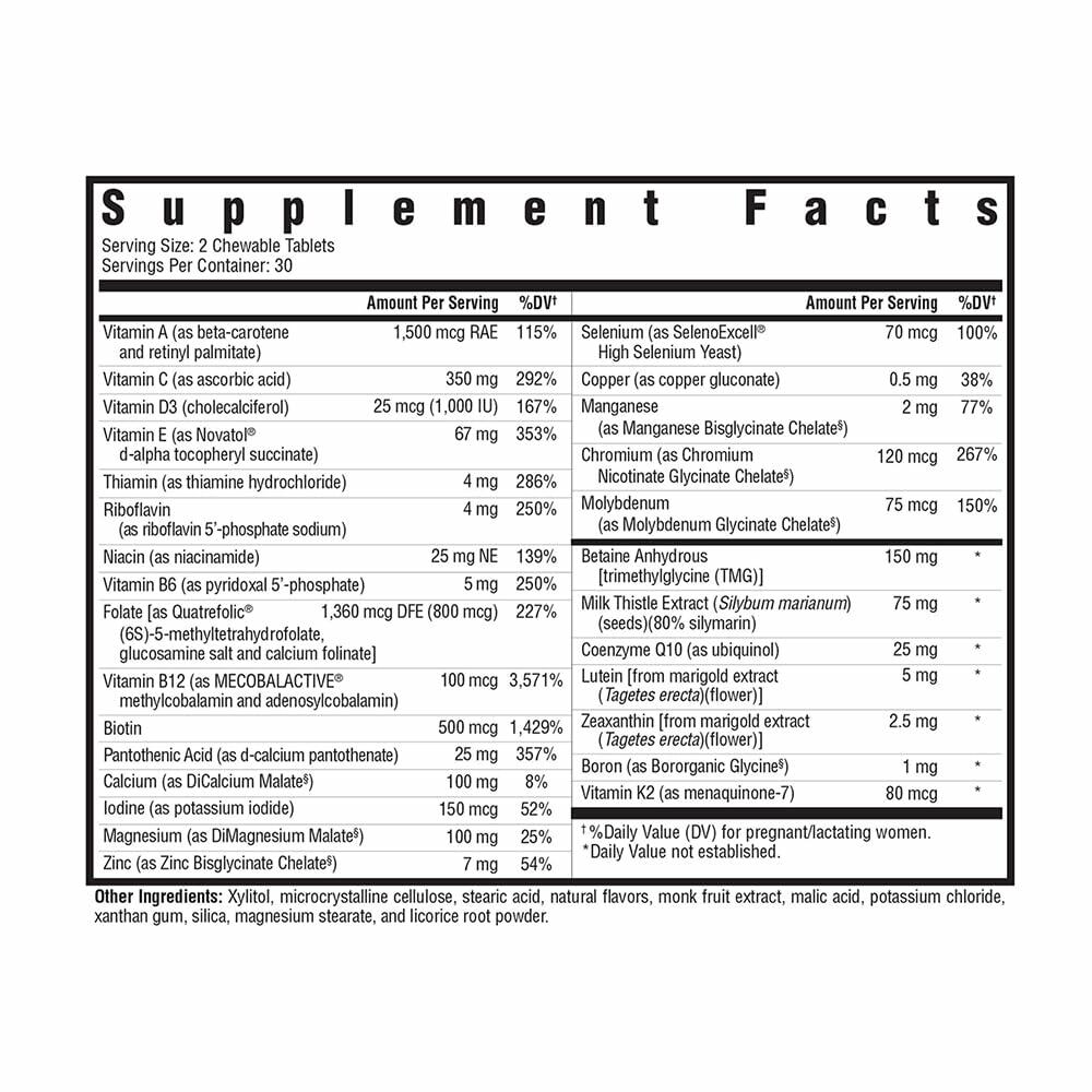 Seeking Health Prenatal Essentials Chewable - Prenatal Support Supplement with Riboflavin - Formula Supports Immune Health &amp; Methylation - B12 Supplement to Support Genetic Development - 60 Tablets - The Oasis of Health
