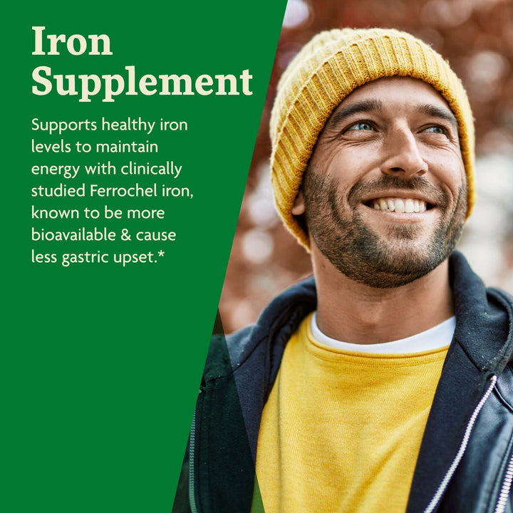 Floradix Iron + Herbs - Iron Supplement for Healthy Energy Support* - Supports Red Blood Cell Formation - Vegan, Non-GMO, Gluten-Free, Soy-Free - 120 Liquid Phyto-Caps - The Oasis of Health