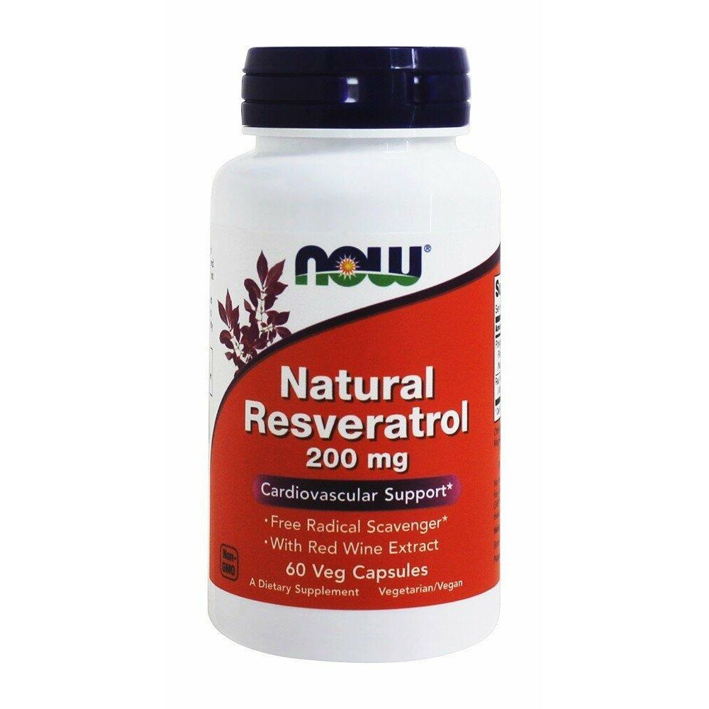 Natural Resveratrol, 200 Mg, 60 Capsules by Now Foods - The Oasis of Health