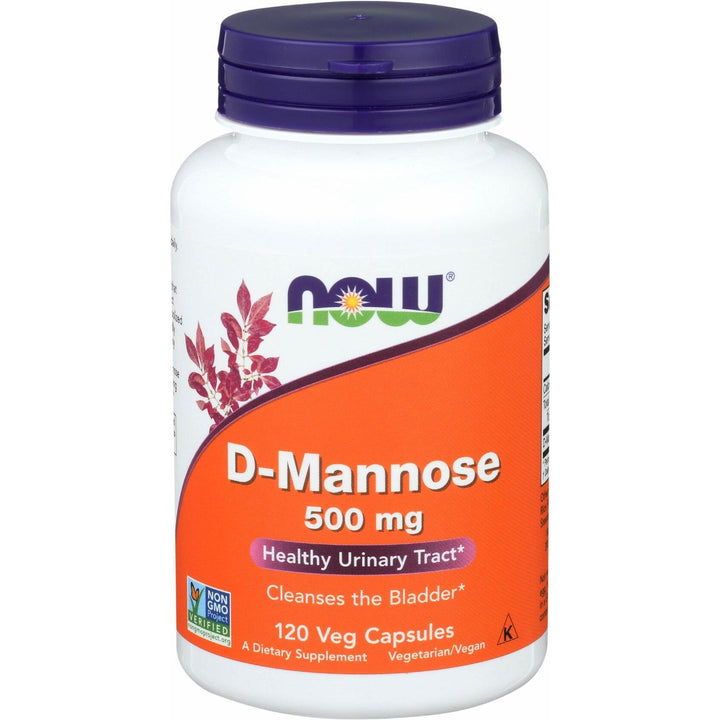 Now Foods D-Mannose, 120 Caps 500 mg (Pack of 3) - The Oasis of Health