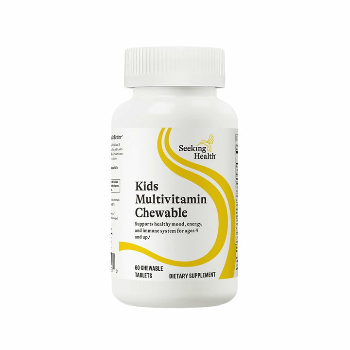 Seeking Health Kids Multivitamin Chewable, Formulated for Children’s Health, with L-5-MTHF L-Methylfolate, B12, Riboflavin, Vitamin A, Vegetarian (60 Chewable Tablets)* - The Oasis of Health