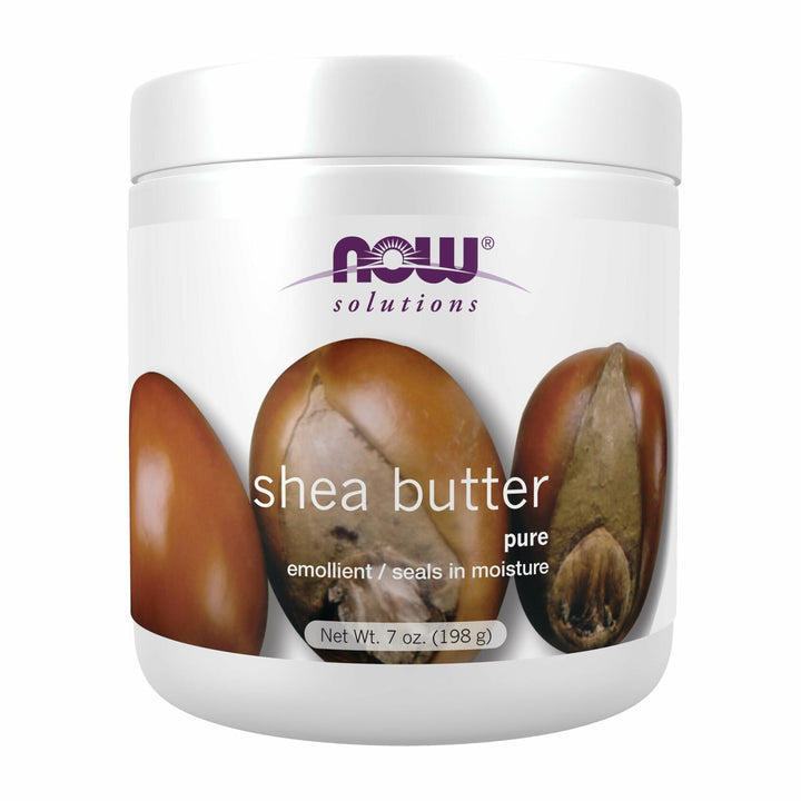 NOW Foods Solutions, Shea Butter, Skin Emollient, Seals in Moisture for Dry Rough Skin, 7-Ounce - The Oasis of Health