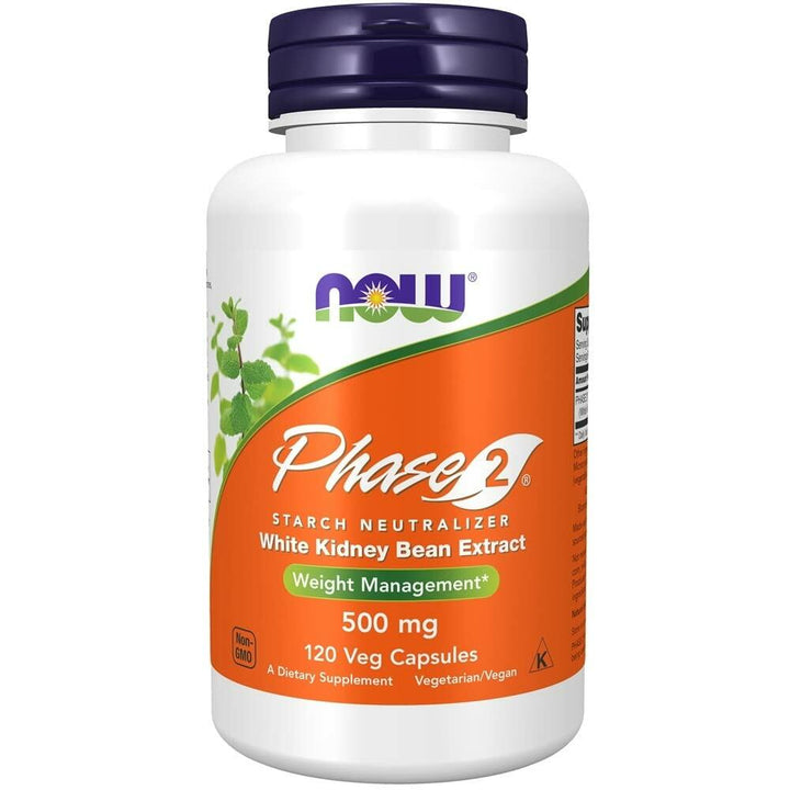 NOW Foods Phase-2 500 mg 120 VegiCaps (Pack of 2) - The Oasis of Health