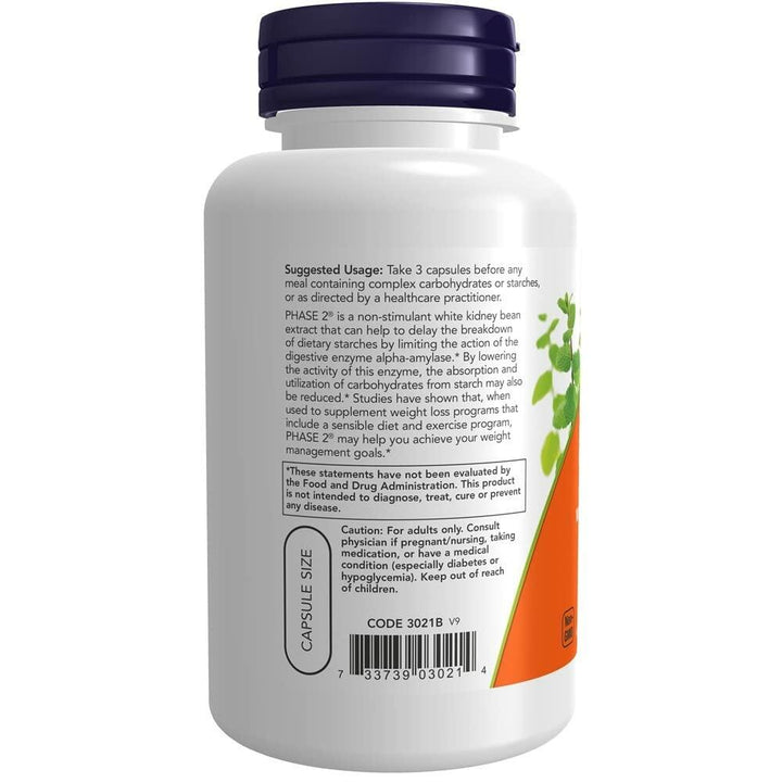 NOW Foods Phase-2 500 mg 120 VegiCaps (Pack of 2) - The Oasis of Health