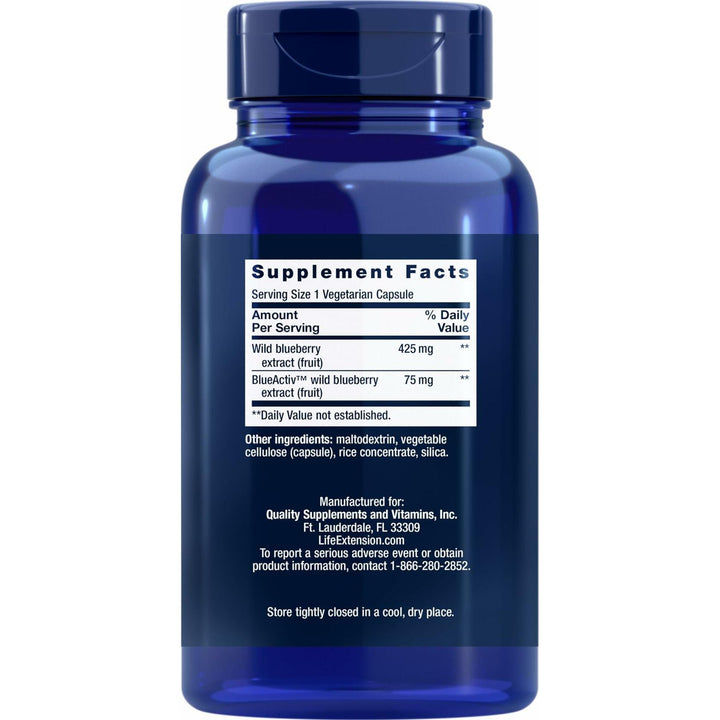 Life Extension Blueberry Extract, 60 Vegetarian Capsules (Pack of 2) - The Oasis of Health