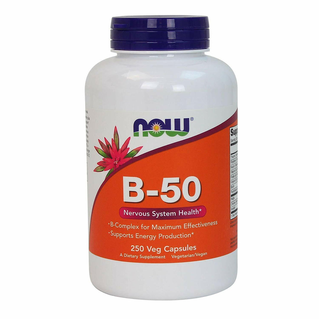 NOW Foods, B-50, 250 Veg Capsules (Pack of 2) - The Oasis of Health