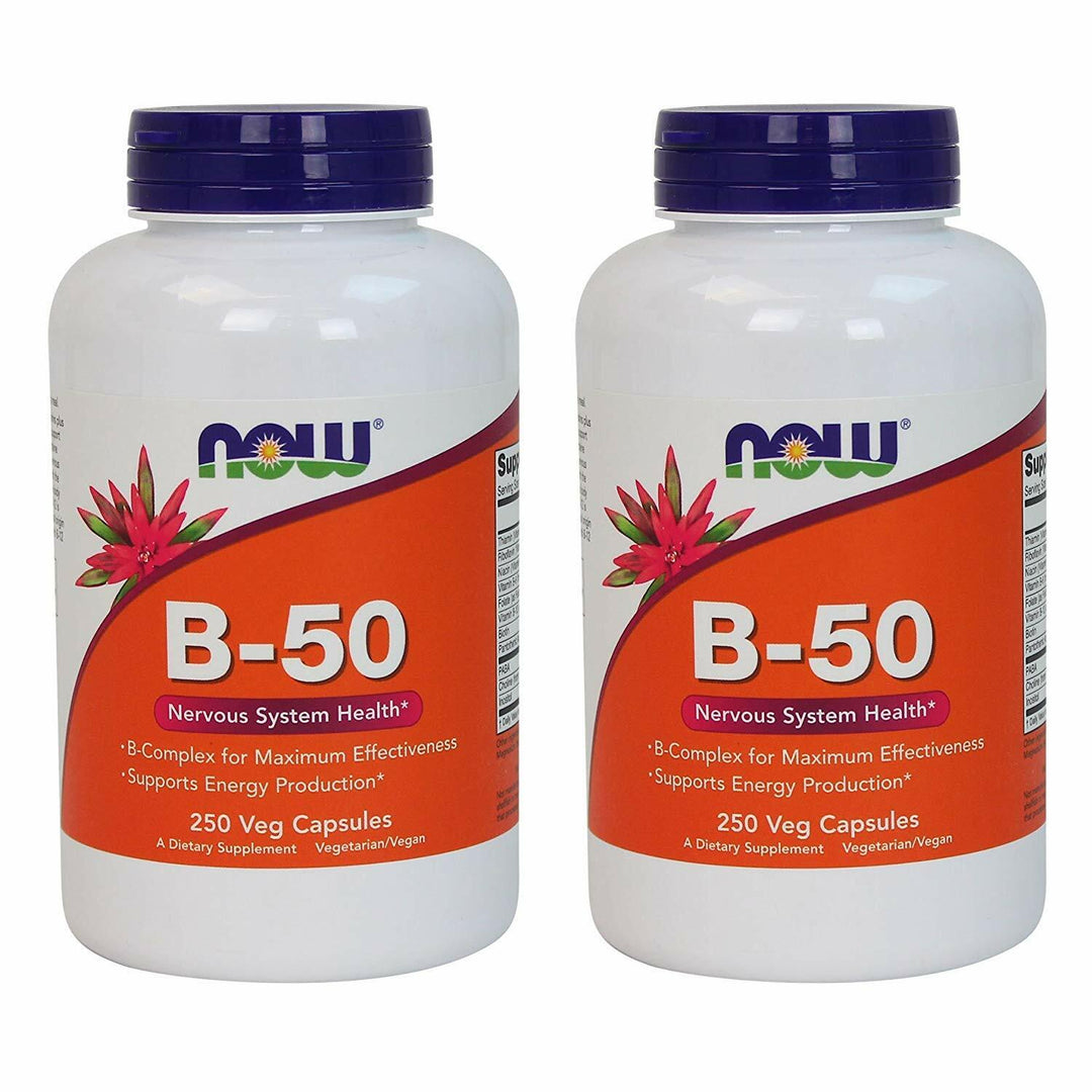 NOW Foods, B-50, 250 Veg Capsules (Pack of 2) - The Oasis of Health