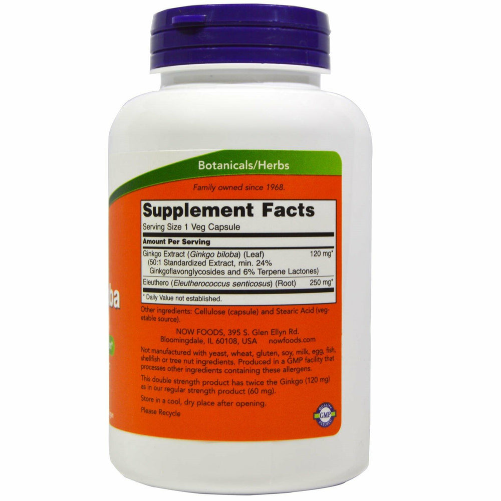 Ginkgo Biloba 120mg 200 VegiCaps (Pack of 2) - The Oasis of Health