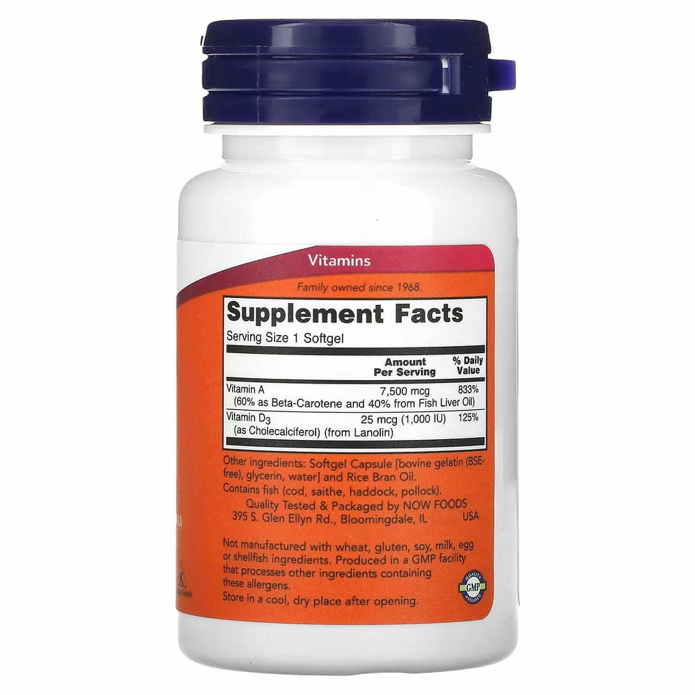 NOW Foods Ultra A & D3, 100 Softgels (Pack of 3) - The Oasis of Health