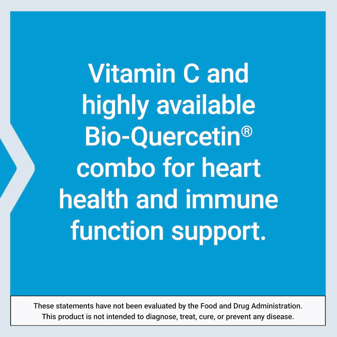 Life Extension Vitamin C and Bio-Quercetin®, Cardiovascular Health Supplement, Immune Support, Highly absorbable, quercetin, Vitamin C, Gluten Free, Non-GMO, Vegetarian, 60 Tablets - The Oasis of Health