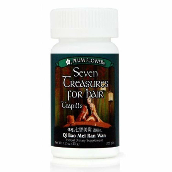 Seven Treasures for Hair Teapills, 200ct, Qi Bao Mei Ran Wan - The Oasis of Health