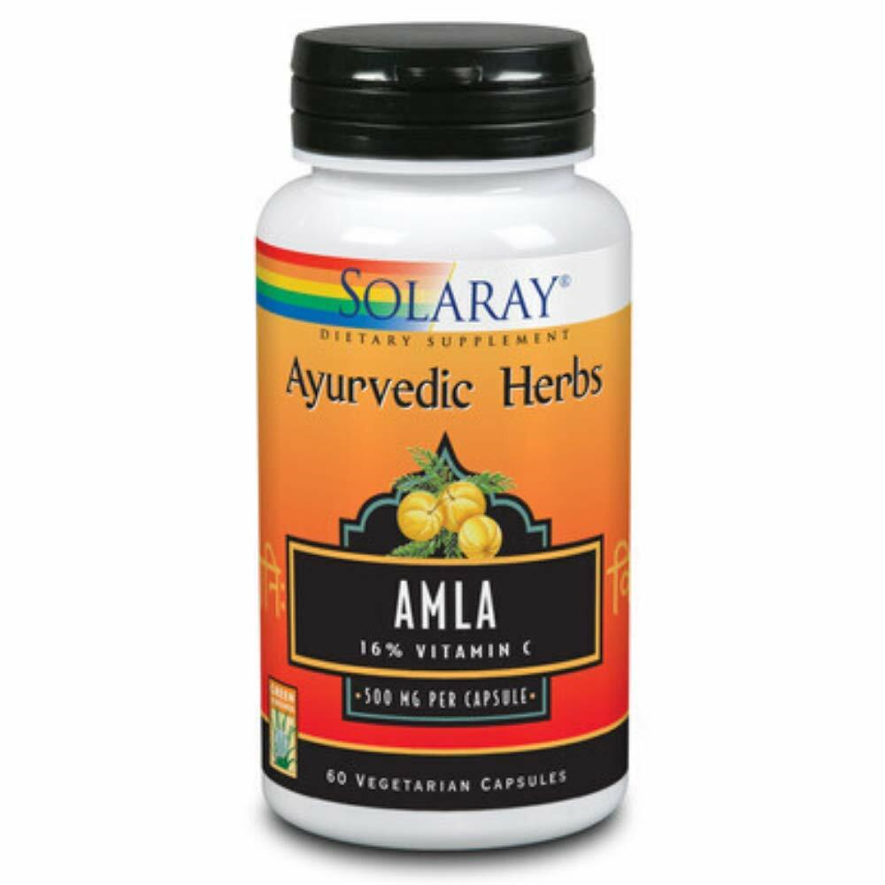 SOLARAY Guaranteed Potency Amla Fruit Extract, Veg Cap (Btl-Plastic) 500mg | 60ct - The Oasis of Health