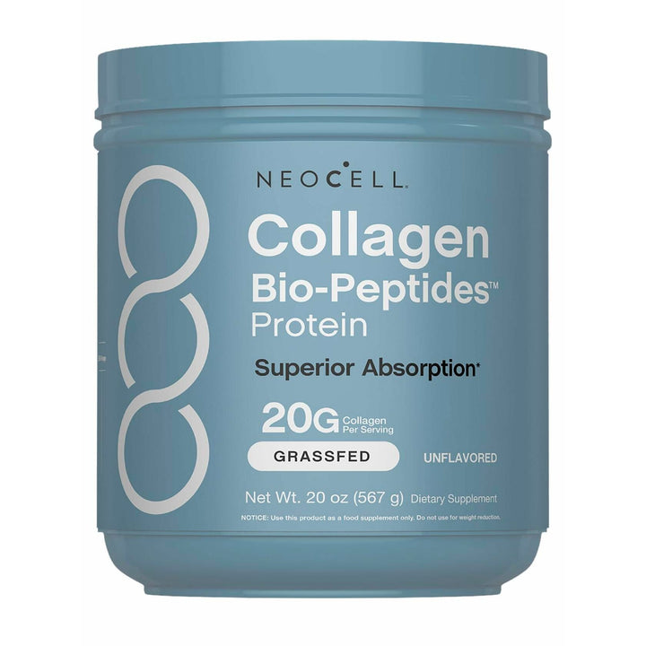 NeoCell Collagen Bio-Peptides Powder | 20oz | Super Hair, Skin, and Nails | Superior Absorption | Grassfed Protein Supplement | Advanced with 18 Essential Amino Acids - The Oasis of Health