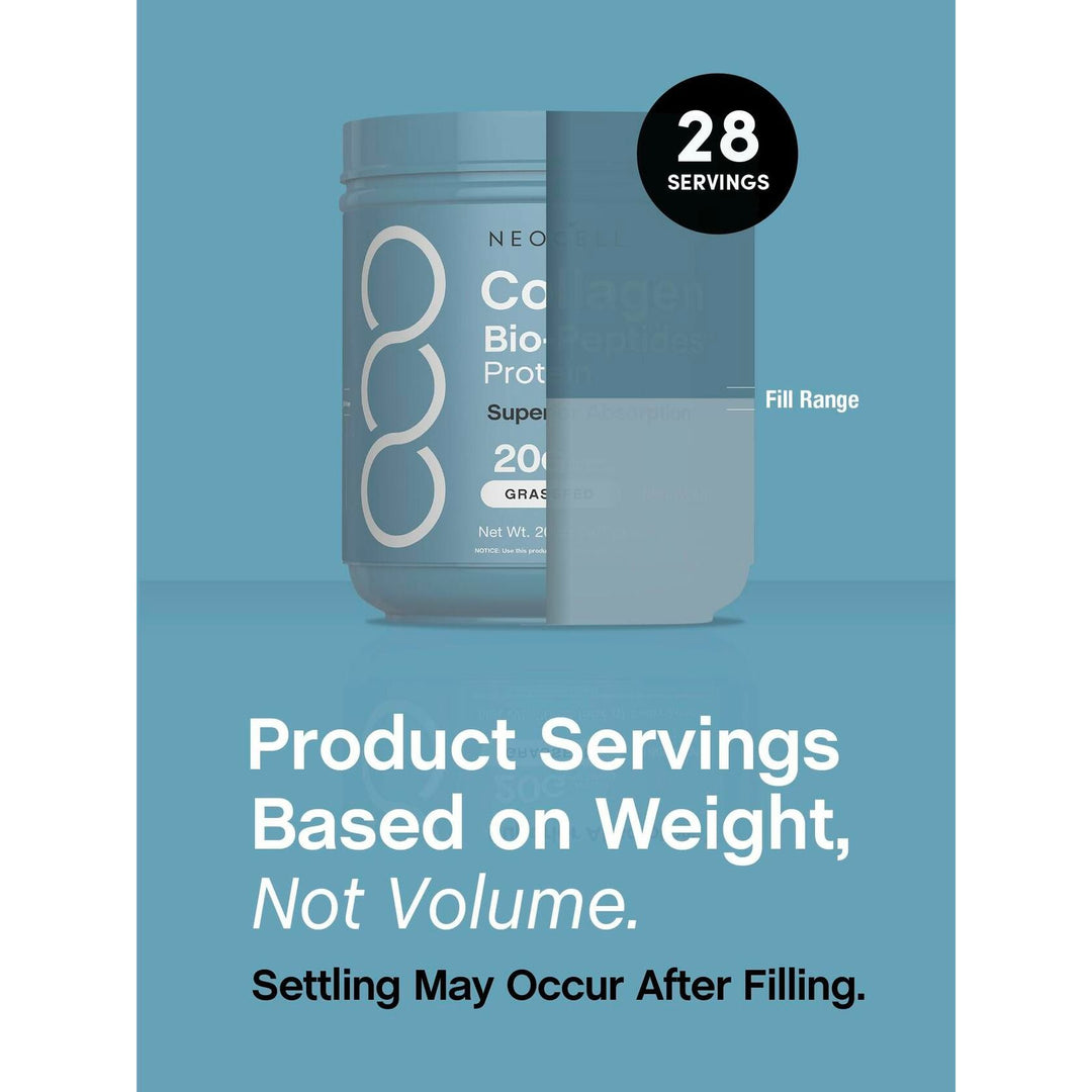 NeoCell Collagen Bio-Peptides Powder | 20oz | Super Hair, Skin, and Nails | Superior Absorption | Grassfed Protein Supplement | Advanced with 18 Essential Amino Acids - The Oasis of Health