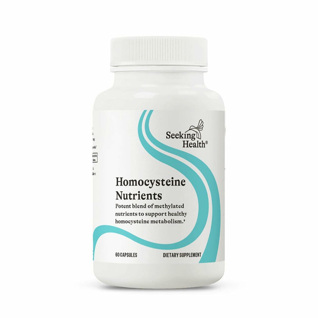Seeking Health Homocysteine Nutrients - Supplement Formula with L-Methylfolate &amp; Vitamin B12, B6 &amp; B2 - Supports Healthy Cognition &amp; Brain Function - Aids Homocysteine Metabolism - 60 Capsules - The Oasis of Health
