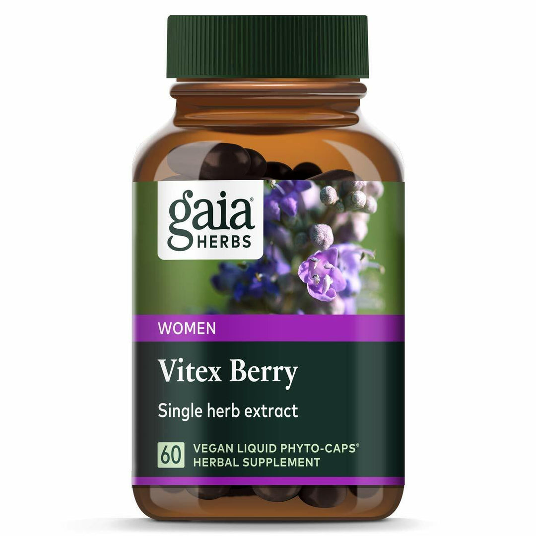Gaia Herbs Vitex Berry, Chasteberry, Hormone Balance for Women, Vegan Liquid Capsules, 60 Count - The Oasis of Health