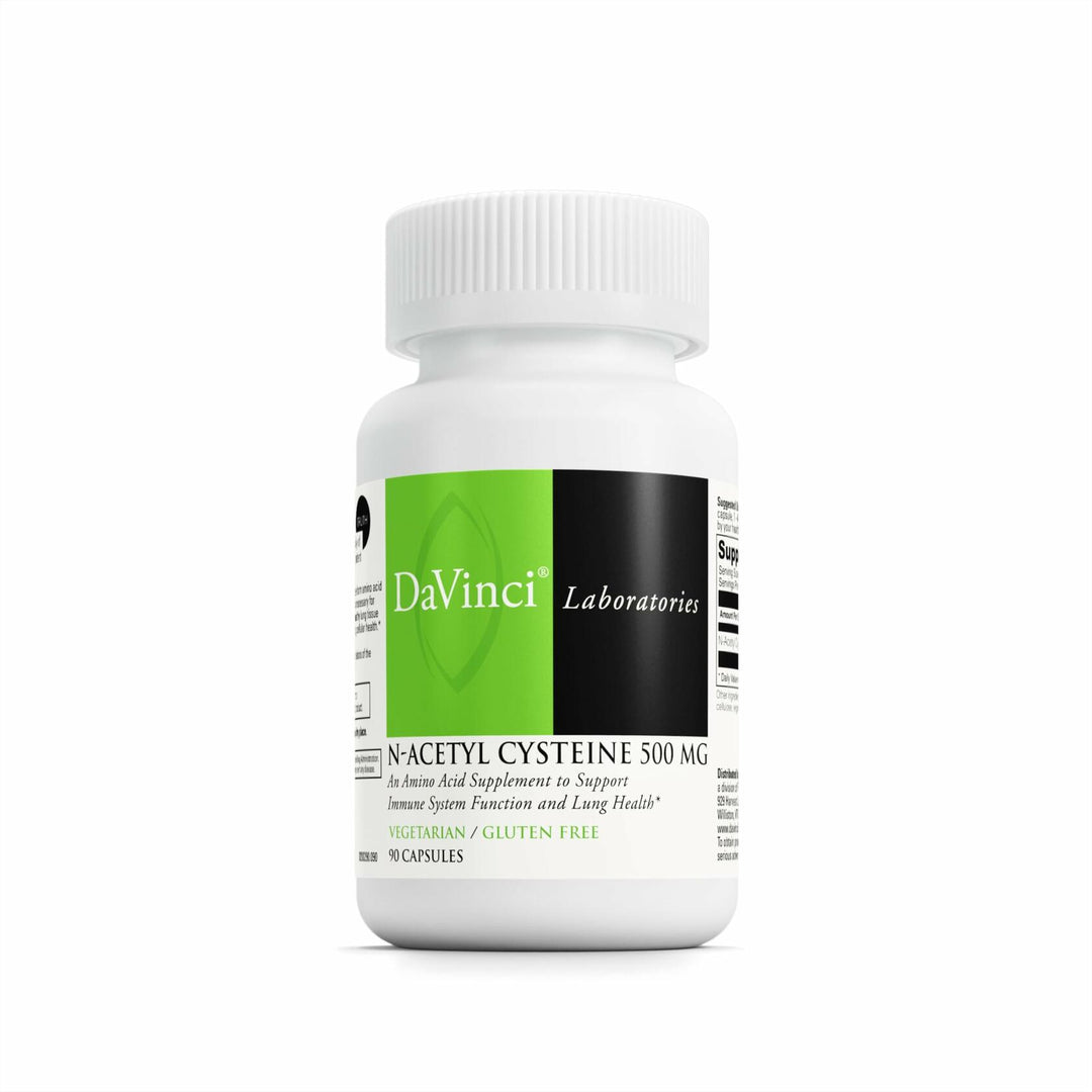 DAVINCI Laboratories - N-Acetyl Cysteine 500 mg - an Amino Acid Supplement to Support Immune System Function and Lung Health - Vegetarian, Gluten-Free - 90 Capsules - The Oasis of Health