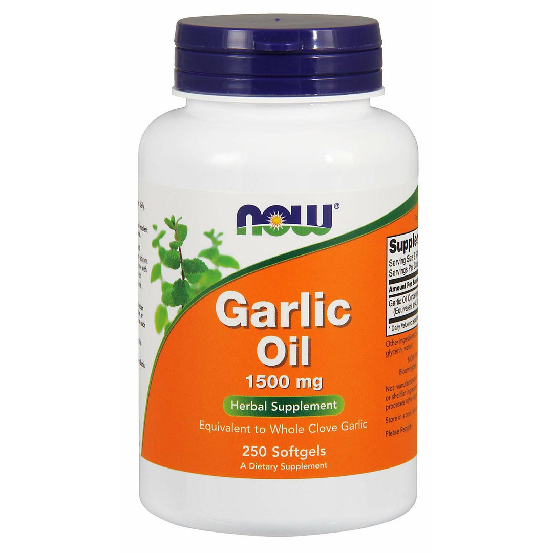 NOW Foods, Garlic Oil 1500mg, 250 SGELS (Pack of 4) - The Oasis of Health