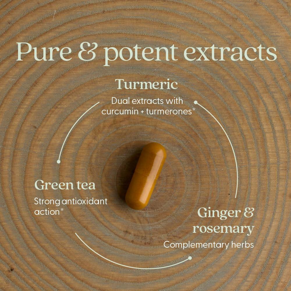 New Chapter Turmeric Supplement + Daily Detox Turmeric Force Detox Action with Green Tea + Ginger + NO Black Pepper Needed + NonGMO Ingredients Vegetarian Capsule, 60 Count - The Oasis of Health