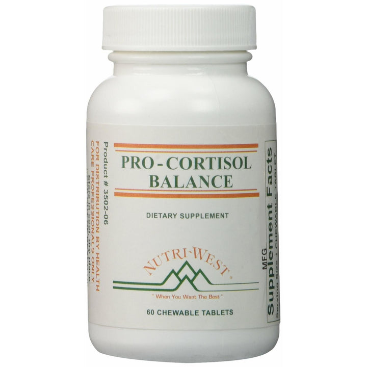 Pro-Cortisol Balance - 60 Chewable Tablets by Nutri West - The Oasis of Health