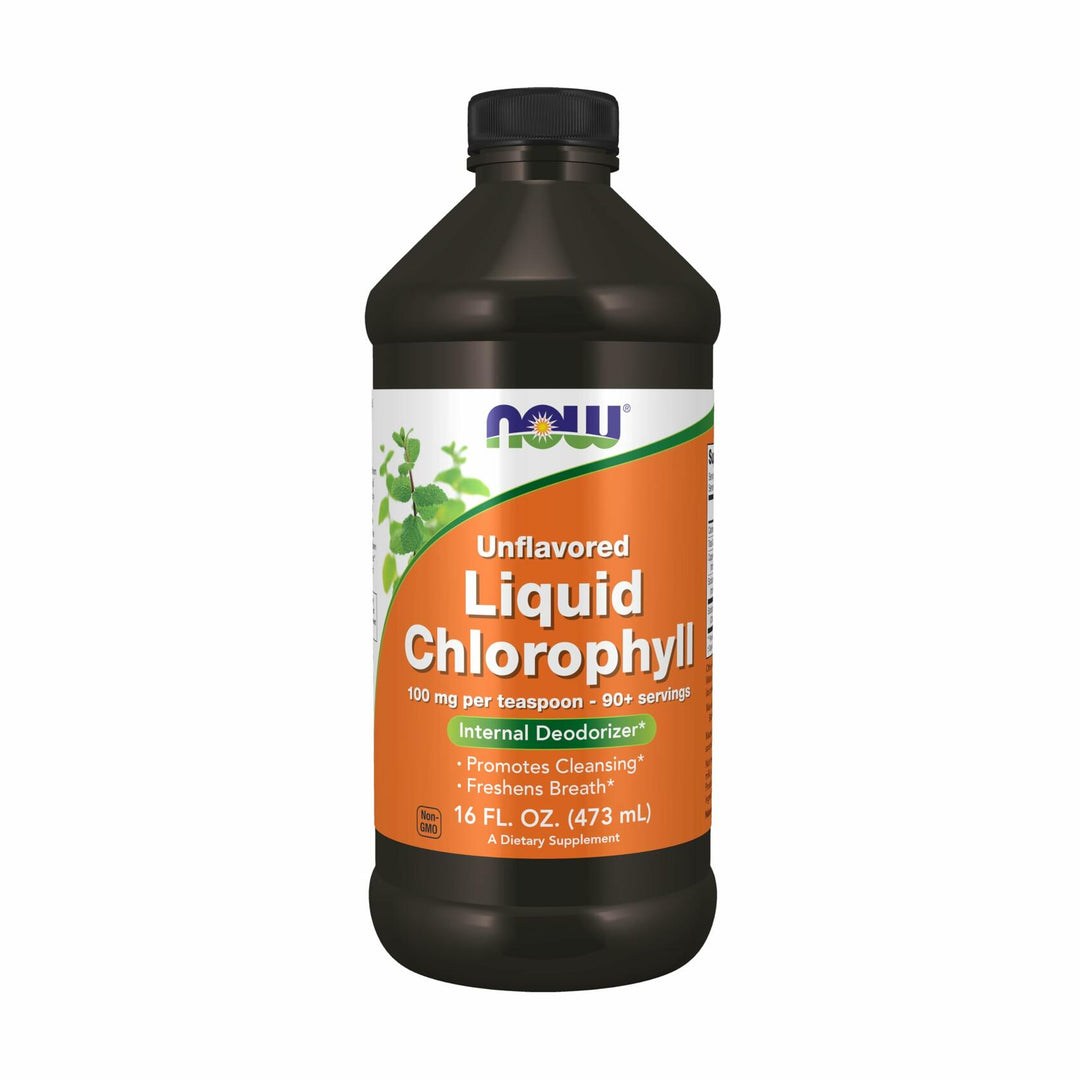 Now Foods Supplements, Unflavored Chlorophyll Liquid, 100 mg per Teaspoon, 16 fl. oz. - The Oasis of Health