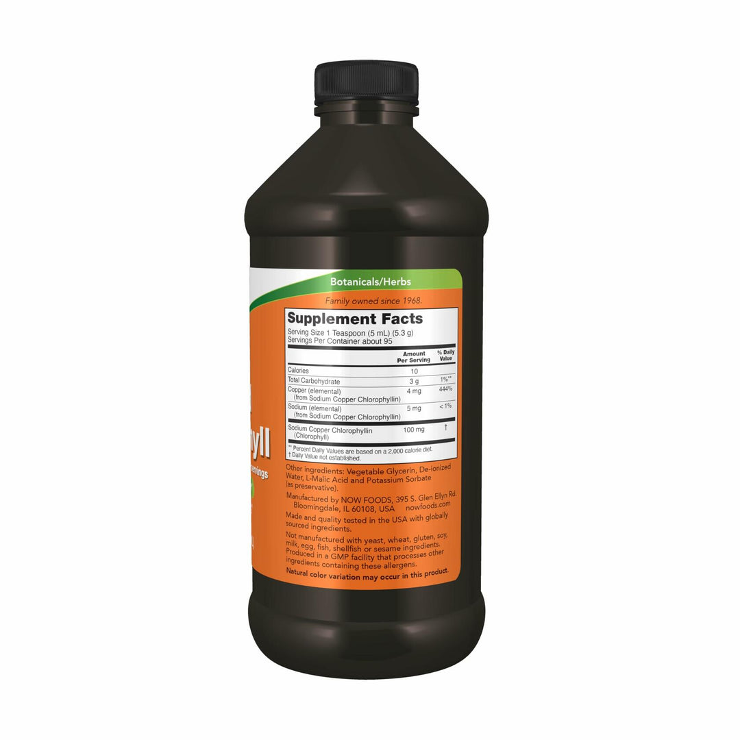 Now Foods Supplements, Unflavored Chlorophyll Liquid, 100 mg per Teaspoon, 16 fl. oz. - The Oasis of Health