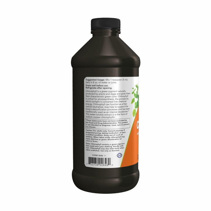 Now Foods Supplements, Unflavored Chlorophyll Liquid, 100 mg per Teaspoon, 16 fl. oz. - The Oasis of Health