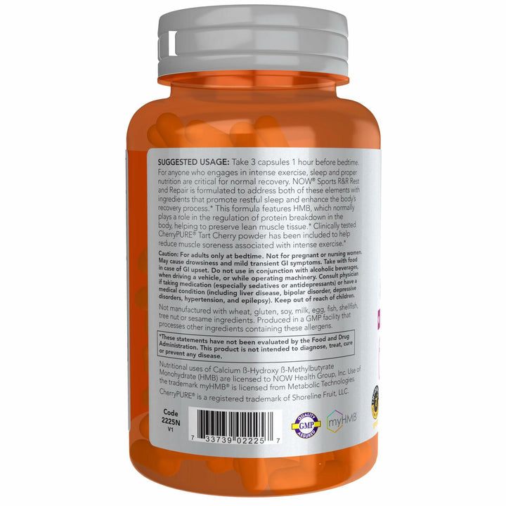 Now Foods Sports Nutrition, R&amp;R Rest and Repair, Recovery*, Promotes Restful Sleep*, Preserves Lean Mass, Reduces Post-Workout Soreness*, Vegan, NGMO, 90 Veg Capsules - The Oasis of Health