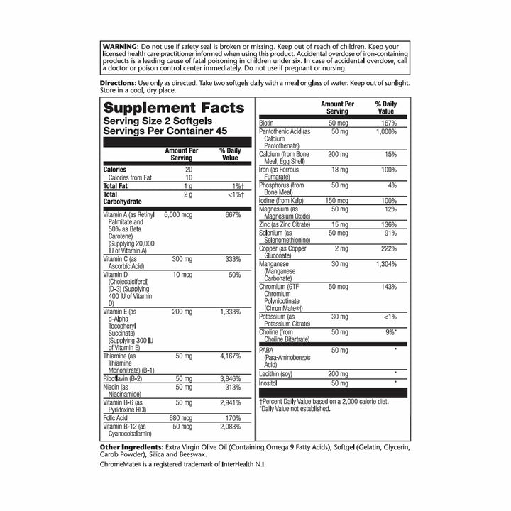 SOLARAY Provide Multivitamin | Two Daily | 90 CT - The Oasis of Health