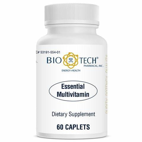 Bio-Tech Pharmacal Essential Multivitamin - Mineral Blend Dietary Supplement - Provides Essential Vitamins and Minerals - Includes Vitamins A, C, D, E, and K - The Oasis of Health