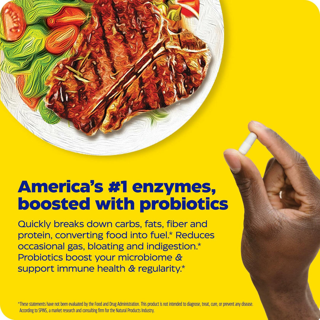 Digest Gold + Probiotics, 2-in-1 Formula for Gut Health, Digestive Enzymes &amp; 1 Billion Active Probiotic Cultures, 180 Count FFP - The Oasis of Health
