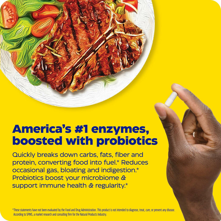 Digest Gold + Probiotics, 2-in-1 Formula for Gut Health, Digestive Enzymes &amp; 1 Billion Active Probiotic Cultures, 180 Count FFP - The Oasis of Health