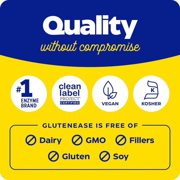 Enzymedica GlutenEase, Advanced Digestive Enzymes for Women and Men, Fast-Acting Formula for Bloating Relief &amp; Digestive Health, Helps Break Down Gluten &amp; Casein, 120 Capsules - The Oasis of Health