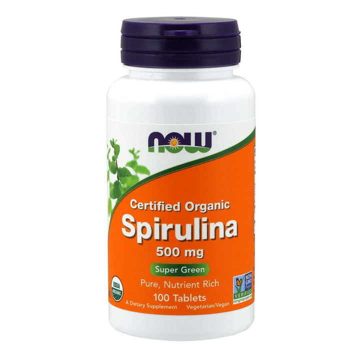 NOW Foods Spirulina, 500 mg, 100 Tabs (Pack of 3) - The Oasis of Health